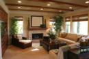 Comfortable Great room with exposed beams New Construction